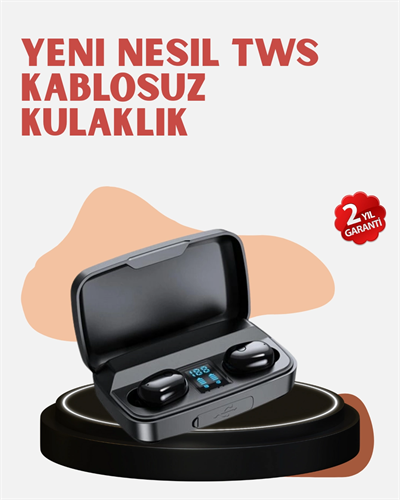 Yüksek Kapasiteli A10s TWS Kablosuz Kulaklık Dokunmatik Kontrol