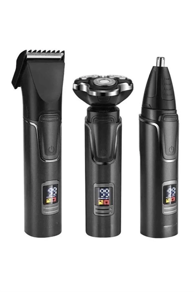 Yüksek Performanslı 3 Başlıklı Profesyonel Şarjlı Islak ve Kuru Kullanıma Uygun