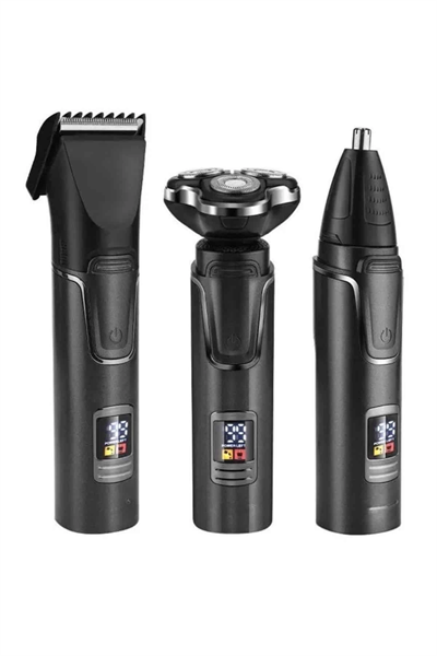 Yüksek Performanslı 3 Başlıklı Profesyonel Şarjlı Islak ve Kuru Kullanıma Uygun