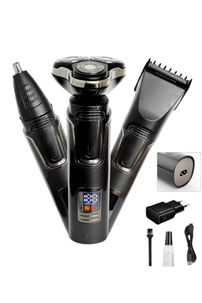 Yüksek Performanslı 3 Başlıklı Profesyonel Şarjlı Islak ve Kuru Kullanıma Uygun