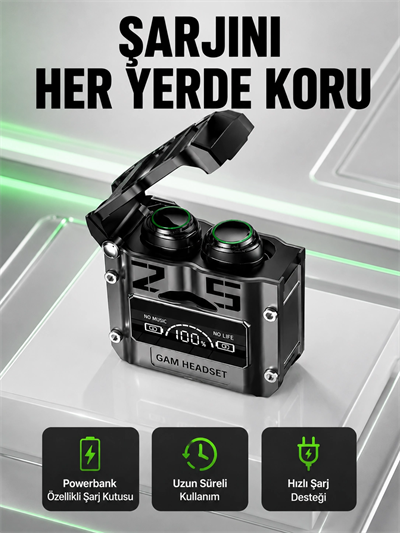 Yüksek Ses Kaliteli Kablosuz Bluetooth Kulaklık Suya Dayanıklı Yeni Nesil