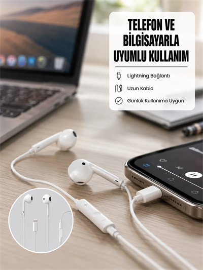 Yüksek Ses Kaliteli Mikrofonlu Kablolu Kulak İçi Kulaklık Yeni Nesil