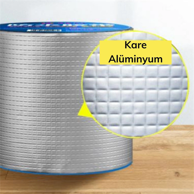 Yüksek Sıcaklık Dayanan Su Geçirmez Çatı Boru Duvar Çatlak Onarıcı Yapışkan Bant Folyo 5 Cm Bx40