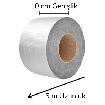 Yüksek Sıcaklık Dayanan Su Geçirmez Çatı Boru Duvar Çatlak Onarıcı Yapışkan Bant Folyo 10 Cm Bx40