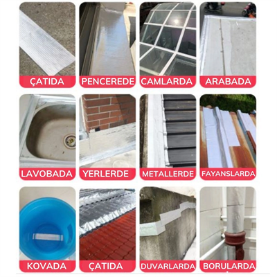 Yüksek Sıcaklık Dayanan Su Geçirmez Çatı Boru Duvar Çatlak Onarıcı Yapışkan Bant Folyo 5 Cm Bx40