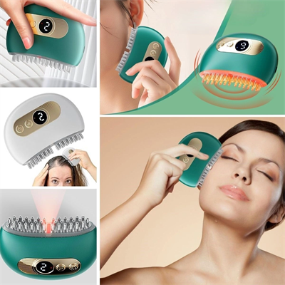 1 Adet Akıllı Elektrik Akımlı EMS Titreşimli Masaj Tarağı Kademeli Yüz Masaj Aleti Aparatı