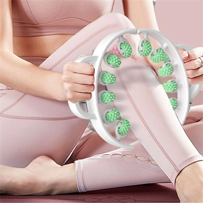 Yumurcak Shop® 12 Tekerlekli Ayarlanabilir Bacak,Bel ve Kol Masaj Aleti – 360° Tam Daire Derin Doku Kas ve Lenfatik Masaj Silindiri