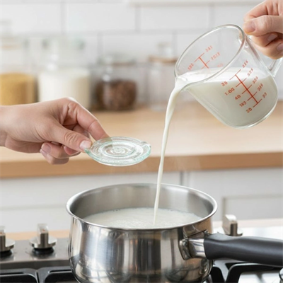 Cam Süt Kaynatma ve Taşma Önleyici Aparat – Süt Taşırmaz Güvenli Kaynatma,Isıya Dayanıklı Cam