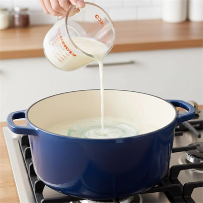 Cam Süt Kaynatma ve Taşma Önleyici Aparat – Süt Taşırmaz Güvenli Kaynatma,Isıya Dayanıklı Cam