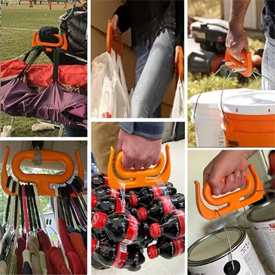 Yumurcak Shop® Ergonomik Poşet Taşıma Aparatı – Ağır Yük Taşıyıcı Tutacak, Elden Kesme Yapmayan Kolay Taşıma Kancası, Market ve Alışveriş Çantası Taş