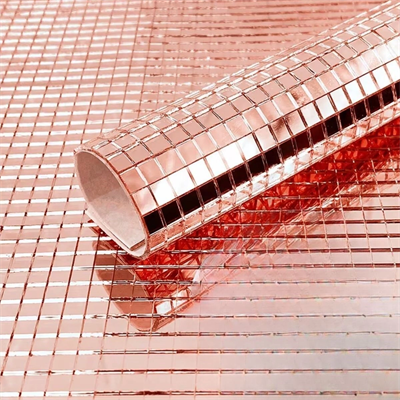 Kare Bronz Cam Mozaik Fayans Çıkartmaları El İşi Kare Cam Fayans Kendinden Yapışkanlı Aynalı Dekor Panel 30x30 Cm