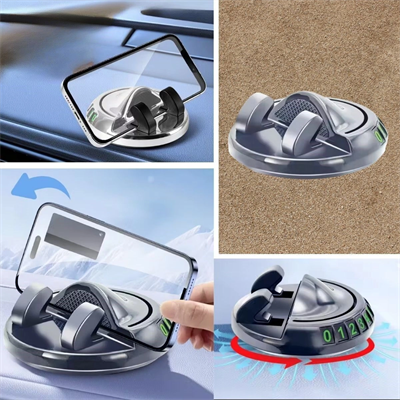 Yumurcak Shop® Numaratörlü Güçlü Yapışkanlı 360 Derece Dönebilen Su Geçirmez Araç İçi Telefon Tutucu Plastik Aparat
