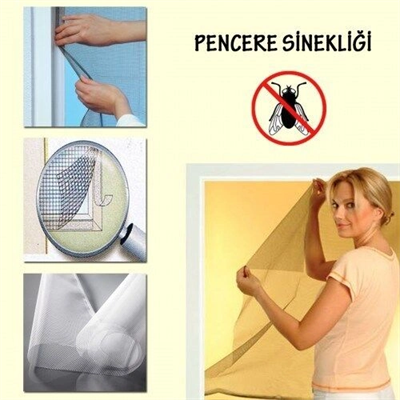 Yumurcak Shop® Tüm Cam Pencere Kapılara Uyumlu Tek Kanat Pencere Sinekliği