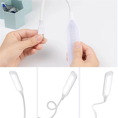 USB Girişli 14 Ledli 3 Kademeli Dokunmatik Masa/Kitap Okuma Lambası Ledi Beyaz