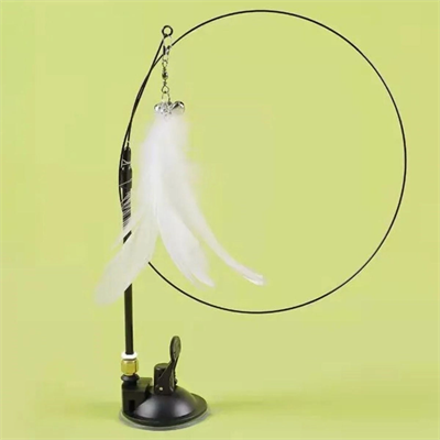 Yumurcak Shop® Vantuzlu Tüylü Zilli Olta Kedi Oyuncağı 2 Oltalı