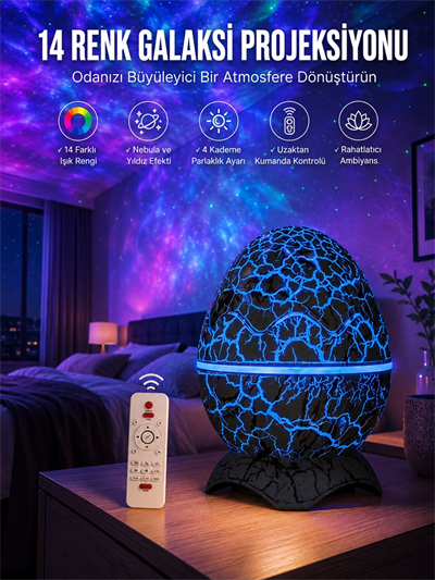 Yumurta Şeklinde Su Dalgalı Bluetooth Speaker Lamba Renkli Şarjlı Yeni Nesil