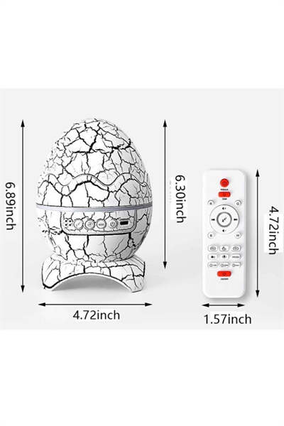 Yumurta Şeklinde Su Dalgalı Bluetooth Speaker Lamba Renkli Şarjlı