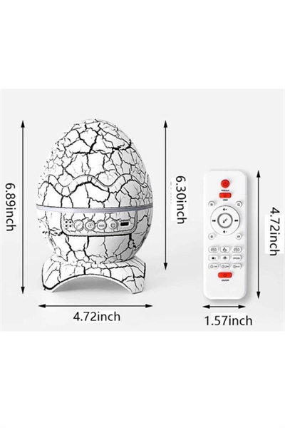 Yumurta Şeklinde Su Dalgalı Bluetooth Speaker Lamba Renkli Şarjlı