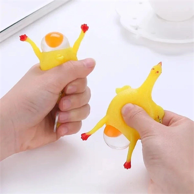 Yumurtlayan Eğlenceli Tavuk Anahtarlık Stres Topu Hediyelik Oyuncak Çanta Süsü