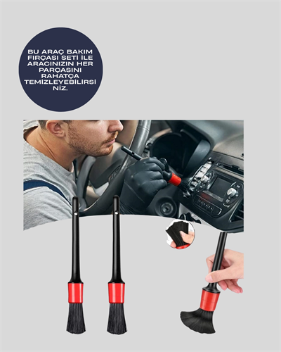 Yumuşak Kıllı Araç Bakım Fırça Takımı