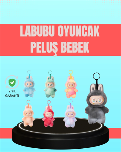 Yumuşak Kumaşlı 20 cm Labubu Peluş – 3 Yaş Üzeri Uygun
