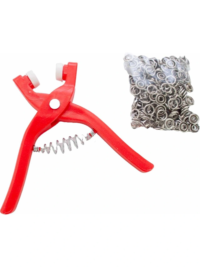 Yuvarlak Halkalı Kuş Gözü Pensesi 9.5 Mm - Bebek Elbise Çıtçıt Montaj Seti