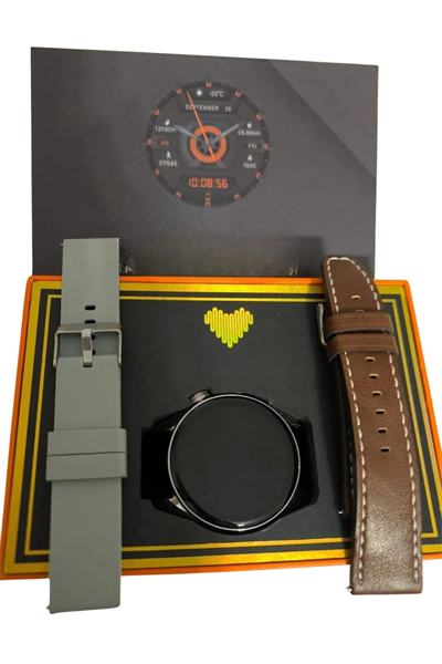 Yuvarlak Kasa 46mm Akıllı Saat Android Ve IOS Uyumlu Uyku ve Sağlık Takibi