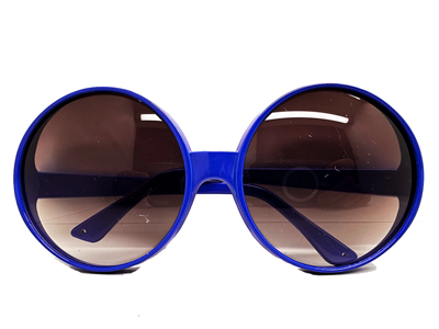 Yuvarlak Yeşilçam 80 Li 90 Lı Yıllar Parti Gözlüğü Retro Mavi Renk