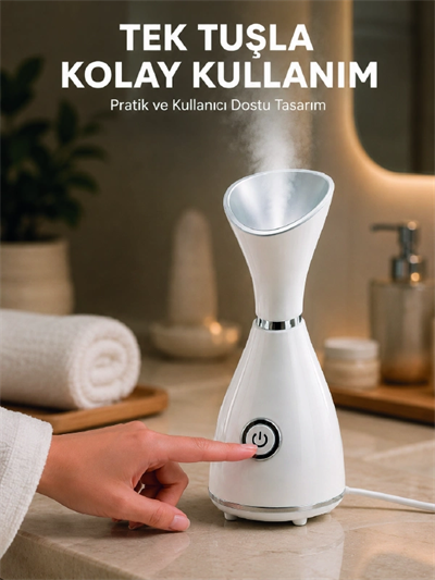 Yüz Buhar Cihazı 80 ML Su Hazneli Nano İyonik