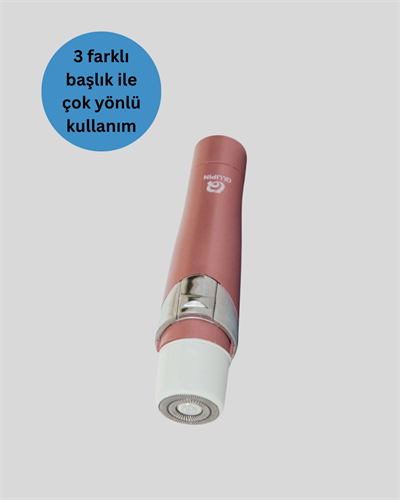 Yüz Tüyleri İçin Özel Başlıklı Pembe Epilatör