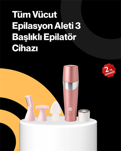 Yüz Tüyleri İçin Özel Başlıklı Pembe Epilatör
