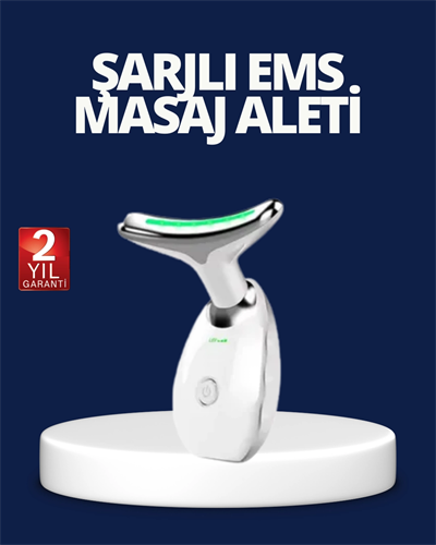 Yüz ve Boyun Sıkılaştırıcı Cilt Bakım Cihazı | EMS Mikro Akım & Kırışıklık Giderici