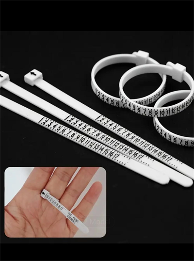 Yüzük Ölçüsü Alma Aleti Parmak Yüzük Ölçer Aparatı Ring Sizer Yüzük Ölçme Ölçü Seti - 2 adet
