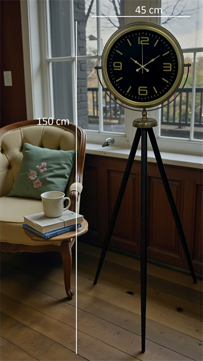 Zamanın Asaleti Eskitme Tripod Ayaklı Saat