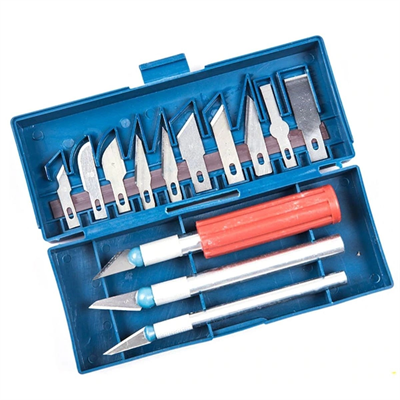 Zanaat 16 Parça Hobi Gravür Ahşap Heykel Çömlek Oyma Şekil Verme 13 Maket Bıçak Neşter Seti Bx40