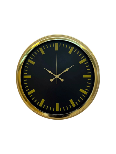 Zarif Klasik Stil 40 Cm Metal Gold Duvar Saati