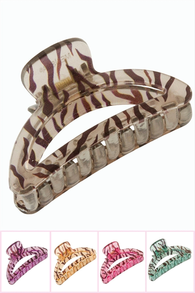 Zebra Desenli Oval Mandal Toka 8 cm
