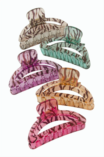 Zebra Desenli Oval Mandal Toka 8 cm