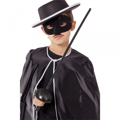 Zorro Kostüm Plastik Aksesuar Seti – Maske Ve Kılıç (67 Cm)