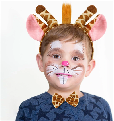 Zürafa Kosümü Aksesuar Seti 3 Lü - Taç Papyon Kuyruk