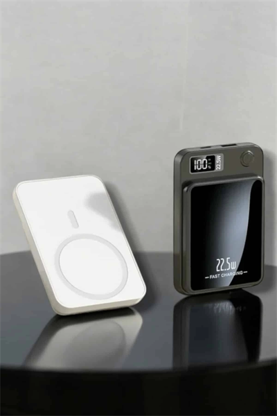 iOS Uyumlu 22.5W Hızlı Şarj Magsafe Powerbank Dijital Göstergeli 10.000 mAh