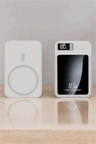 iOS Uyumlu 22.5W Hızlı Şarj Magsafe Powerbank Dijital Göstergeli 10.000 mAh