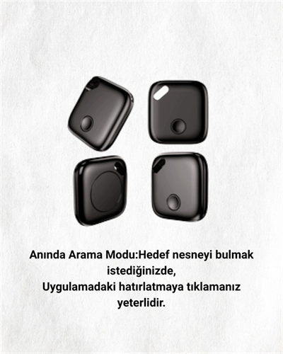 iOS Uyumlu Smart Tag | Uzun Pil Ömrü | Bul Uygulaması ile Entegre Akıllı Takip Cihazı
