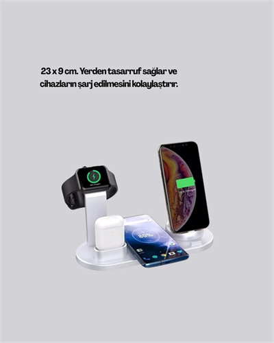 iPhone, Apple Watch ve AirPods ile Uyumlu 4ü 1 Arada Şarj Ünitesi – Tüm Apple Cihazları Tek Noktada
