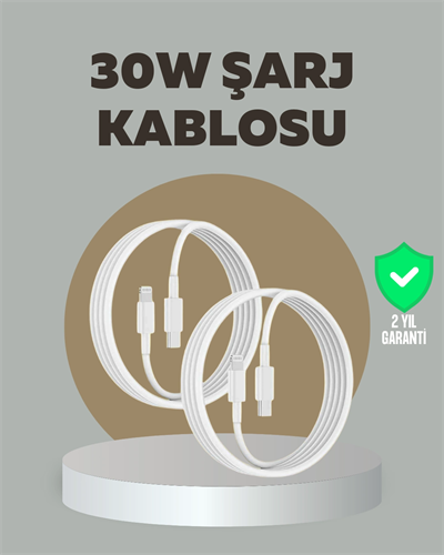 iPhone iPad Airpods Uyumlu 30W Type-C to Lightning Kablo