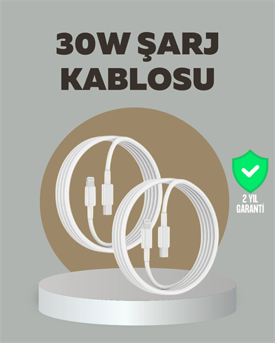 iPhone iPad Airpods Uyumlu 30W Type-C to Lightning Kablo