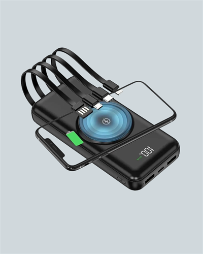 iPhone ve Android Uyumlu 10000mAh Powerbank – Hem Kablolu Hem Kablosuz