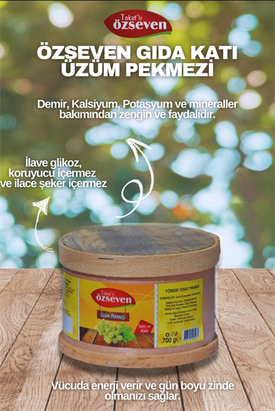 kuzubeyoğulları Özseven Gıda Tokat Zile Katı Üzüm Pekmezi (700GR)