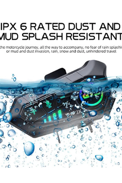 y10 2x Motosiklet Kask İntercom Çift Eşleşme Rgb Işıklı Bluetooth Kulaklık 5,3