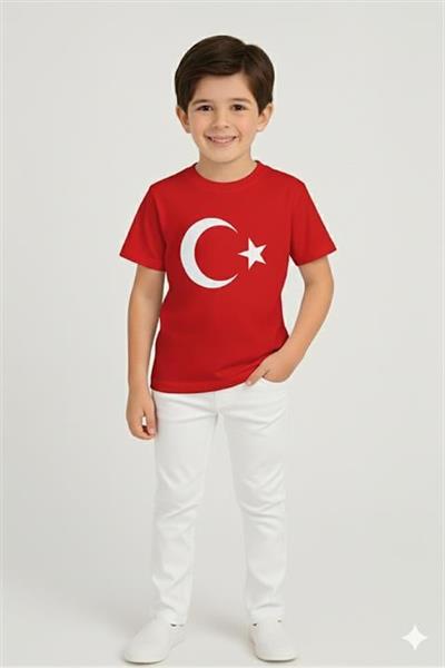 Erkek Çocuk Kısa kol Türk Bayraklı Tshirt&Pantolon 2li Takım